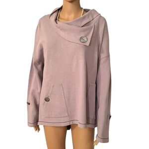Neon Buddha Women’s Size Small 100% Cotton Light Lavender Purple Sweater Top